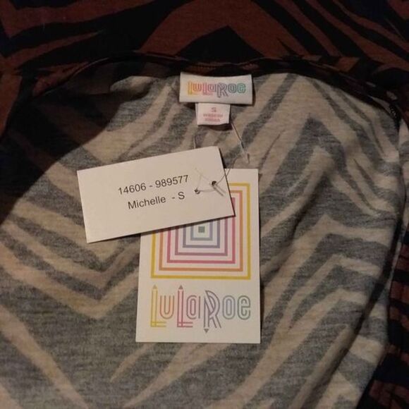 LuLaRoe LLR Wrap Dress Michelle Animal Print Zebra Stripe Tiger Stripe Small New - Picture 5 of 8